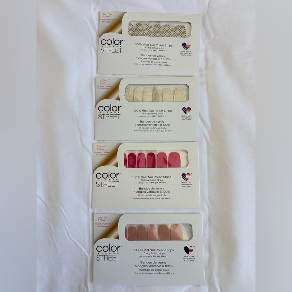 4 packs - Color Street Nail Polish Strips